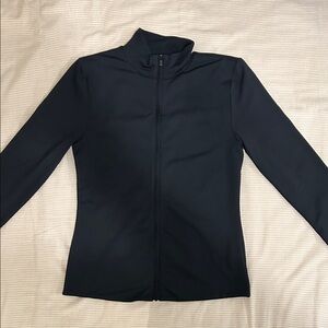 Babaton Womens Black Contour Long Sleeve Zip-up Top